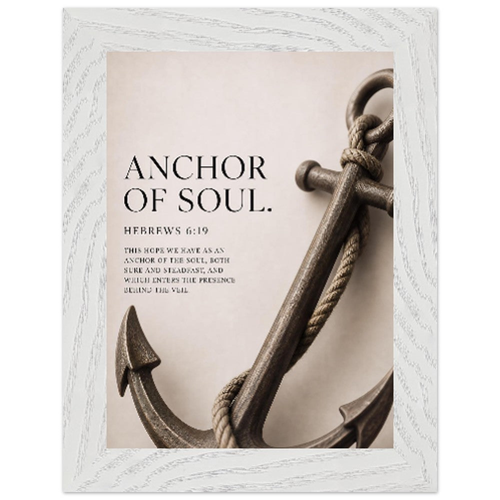 Anchored printable Christian wall art digital download mockup