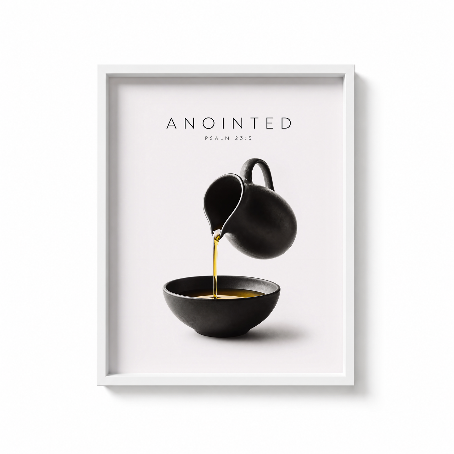 Anointed printable Christian wall art digital download mockup