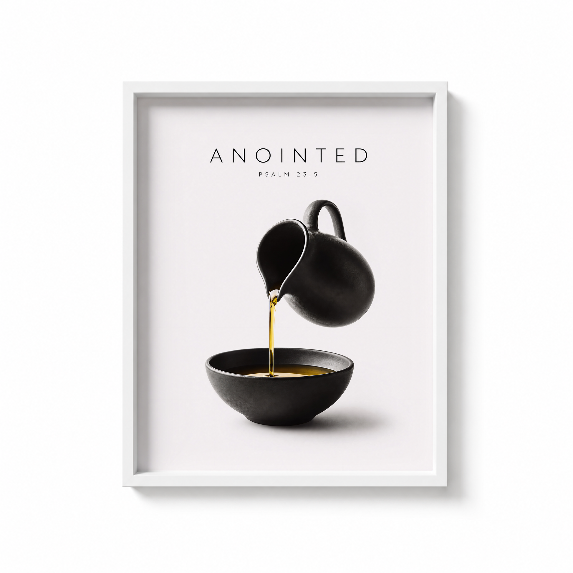 Anointed printable Christian wall art digital download mockup