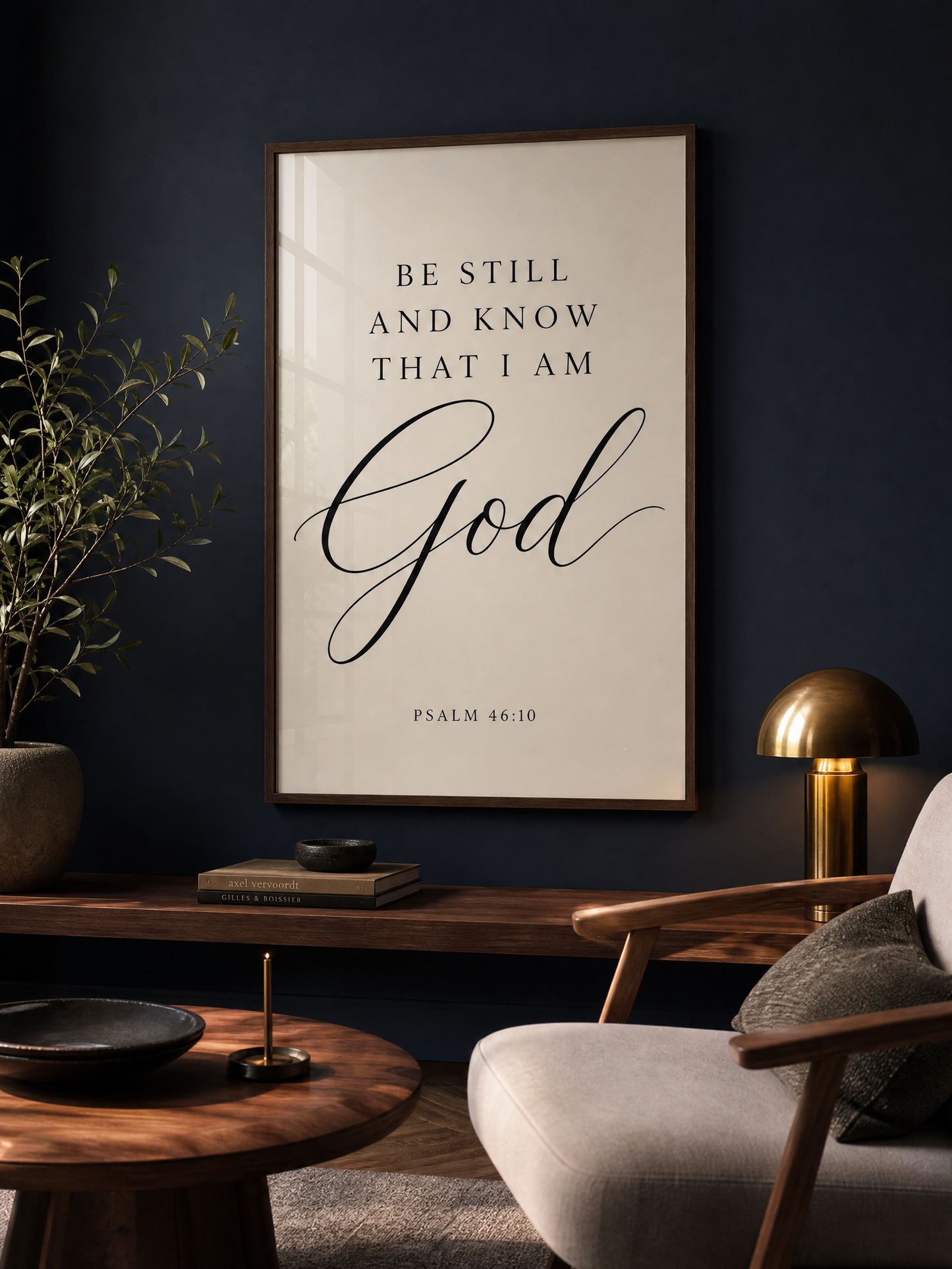 Be Still and Know That I Am God — Psalm 46:10 Scripture Wall Art Print