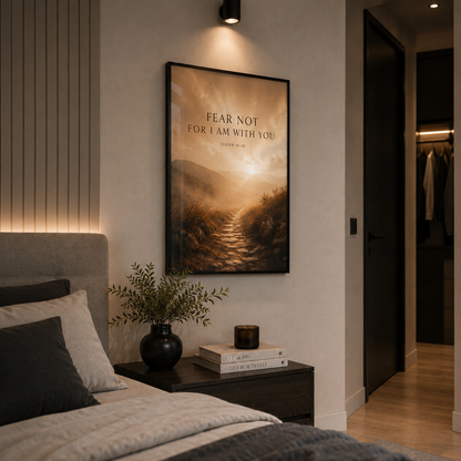 Fear Not, For I Am With You – Isaiah 41:10 Christian Wall Art | Premium Wooden Framed Scripture Print