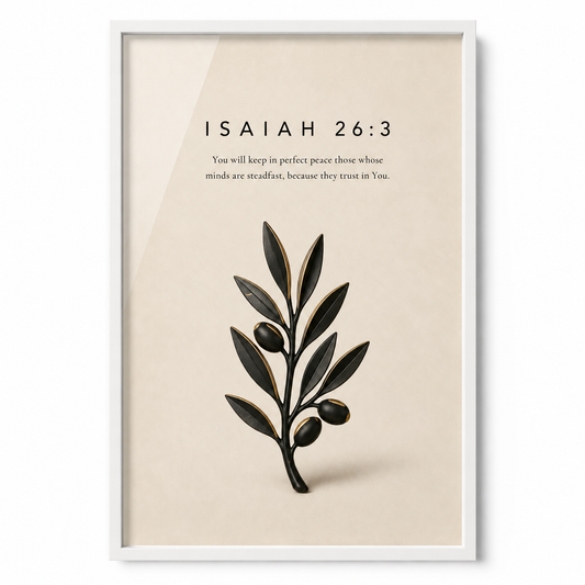 Perfect Peace printable Christian wall art digital download mockup