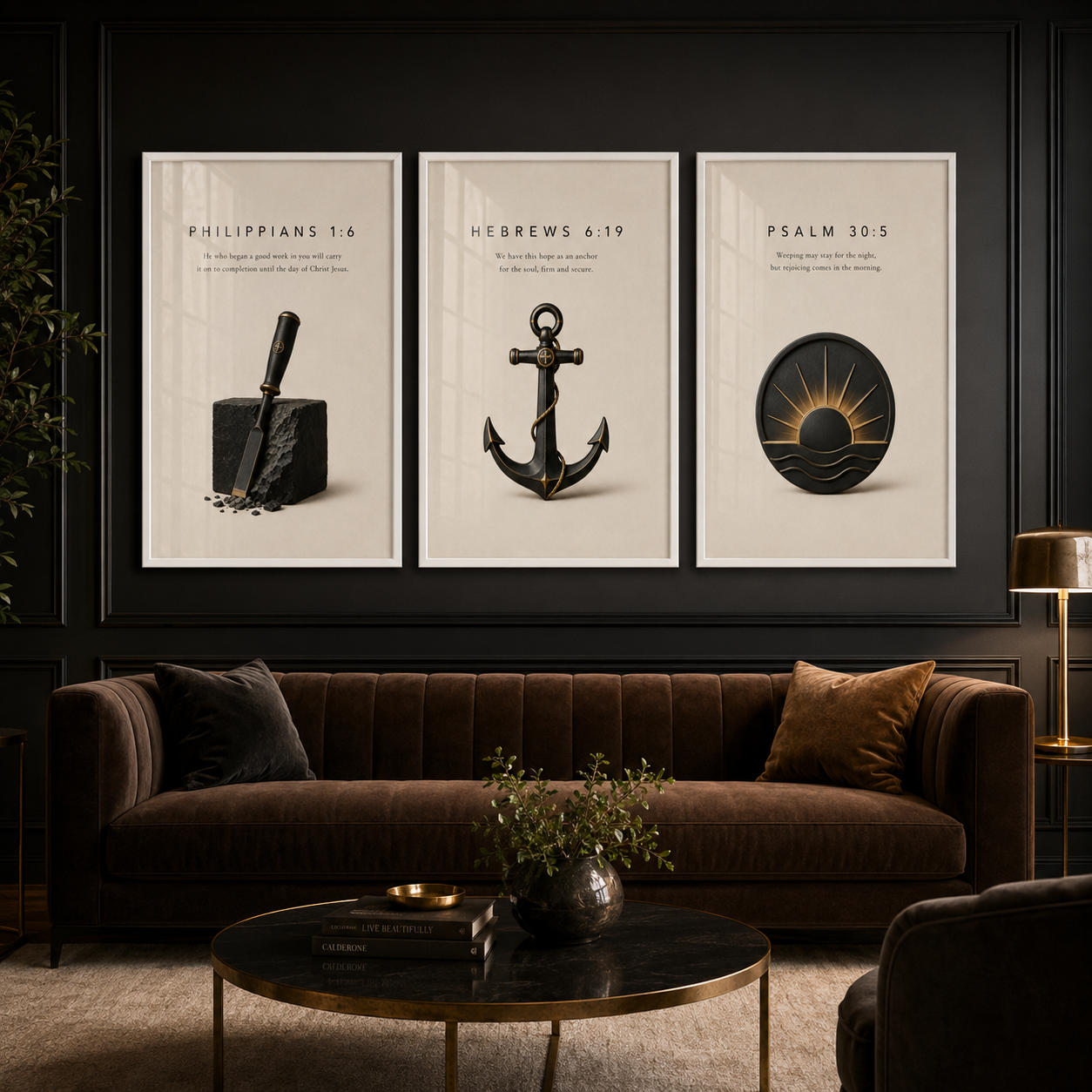 Hebrews 6:19 Christian Wall Art | Anchor for the Soul | Premium Metal Framed Print