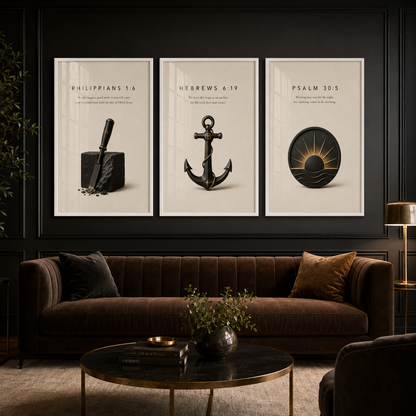 Hebrews 6:19 Christian Wall Art | Anchor for the Soul | Premium Metal Framed Print