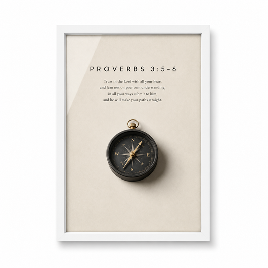 True North printable Christian wall art digital download mockup